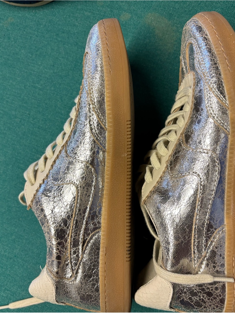 Dolce Vita Notice Silver Metallic Low-Top Women's Sneakers
